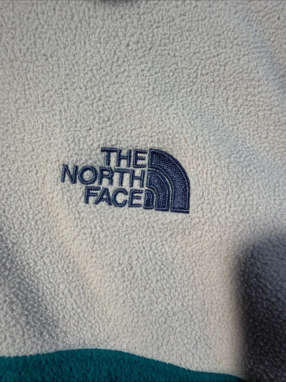 The North Face Men's Teal, Navy & Light Pink Fleece Jacket XL